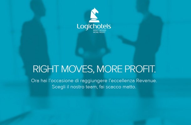 logichotels webpage design blue inspiration